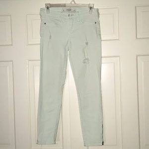 off-white/mint jeans (abercrombie & fitch)